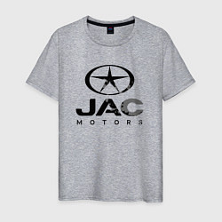 Футболка хлопковая мужская Jac - logo, цвет: меланж