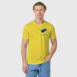 Футболка хлопковая мужская Im Estonian - motto, цвет: желтый — фото 2