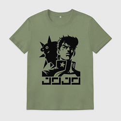 Футболка хлопковая мужская JoJo Bizarre Adventure - ai art, цвет: авокадо