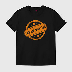 Футболка хлопковая мужская City NY, цвет: черный