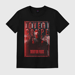Футболка хлопковая мужская В маске - Twenty one pilots, цвет: черный