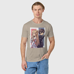 Футболка хлопковая мужская Мастера Меча Онлайн Асуна, цвет: миндальный — фото 2