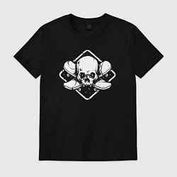 Футболка хлопковая мужская Skater death, цвет: черный