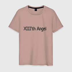 Футболка хлопковая мужская XIIIth angel, цвет: пыльно-розовый