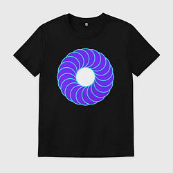 Футболка хлопковая мужская Фиолетовая баранка, цвет: черный