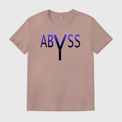 Футболка хлопковая мужская Бездна, цвет: пыльно-розовый