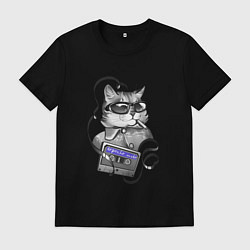 Футболка хлопковая мужская Depeche Mode - Depeche cat, цвет: черный