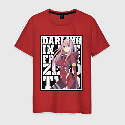 Футболка хлопковая мужская Darling in the FranXX zero, цвет: красный