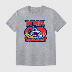 Футболка хлопковая мужская MMA турнир, цвет: меланж