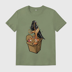 Мужская футболка Ворон и лапша