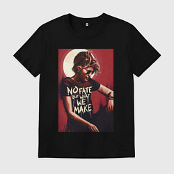 Футболка хлопковая мужская Сара коннор - нет судьбы, цвет: черный