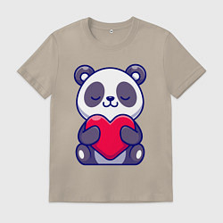 Мужская футболка Панда и сердечко