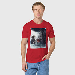 Футболка хлопковая мужская Безработный Рудеус Грейрат, цвет: красный — фото 2