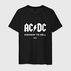 Футболка хлопковая мужская AC DC - Highway to hell 1979, цвет: черный