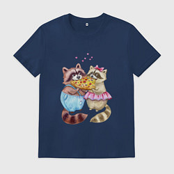 Мужская футболка Пицца и енотики