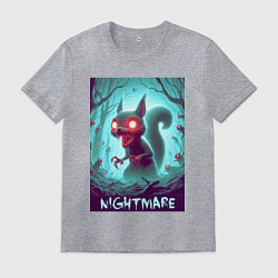 Футболка хлопковая мужская Terrible squirrel - nightmare, цвет: меланж