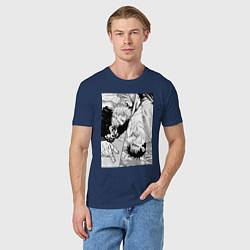 Футболка хлопковая мужская Магическая битва Сатору Годзё Тоджи, цвет: тёмно-синий — фото 2