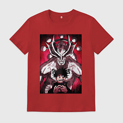 Футболка хлопковая мужская Магическая битва Мэгуми Фусигуро призыв, цвет: красный