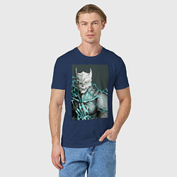 Футболка хлопковая мужская Кайдзю номер восемь, цвет: тёмно-синий — фото 2