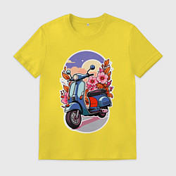 Футболка хлопковая мужская Свидание на закате, цвет: желтый