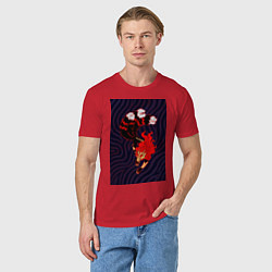 Футболка хлопковая мужская Богиня ужаса, цвет: красный — фото 2