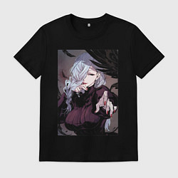 Футболка хлопковая мужская Магическая битва Мэй Мэй маг первого класса, цвет: черный