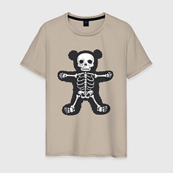 Футболка хлопковая мужская Skeletor bear, цвет: миндальный