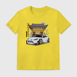 Футболка хлопковая мужская Japanese, цвет: желтый