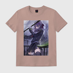 Футболка хлопковая мужская Последний Серафим Шиноа Хираги, цвет: пыльно-розовый