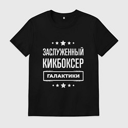 Футболка хлопковая мужская Заслуженный кикбоксер, цвет: черный