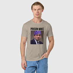 Футболка хлопковая мужская Prison mike Michael Scott - офис, цвет: миндальный — фото 2