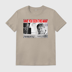 Футболка хлопковая мужская Have you seen this man - Gabe Newell meme, цвет: миндальный