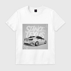 Футболка хлопковая мужская Lexus автомобиль, цвет: белый