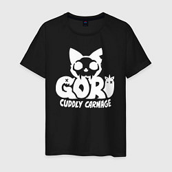 Футболка хлопковая мужская Goro cuddly carnage logo, цвет: черный