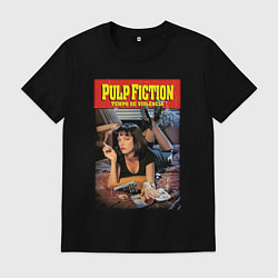 Футболка хлопковая мужская Криминальное чтиво - Мия, цвет: черный