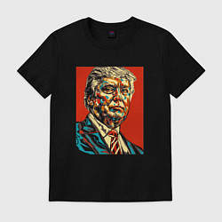Футболка хлопковая мужская Дональд Трамп президент, цвет: черный