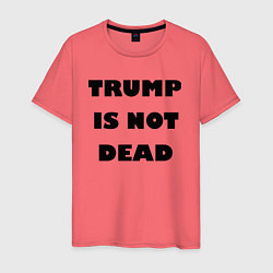 Футболка хлопковая мужская Trump is not dead - motto, цвет: коралловый