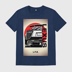 Футболка хлопковая мужская Lexus автомобиль jdm, цвет: тёмно-синий