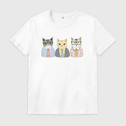 Мужская футболка Деловые котики офисные