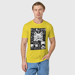 Футболка хлопковая мужская Счастливый Луффи - Ван Пис, цвет: желтый — фото 2