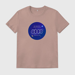 Футболка хлопковая мужская Полночь BTS, цвет: пыльно-розовый