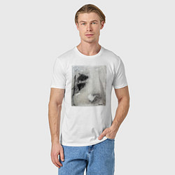 Футболка хлопковая мужская Abstract graphic, цвет: белый — фото 2
