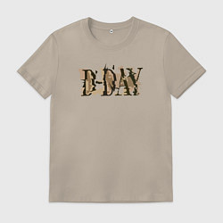 Футболка хлопковая мужская BTS Dday, цвет: миндальный