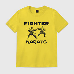 Футболка хлопковая мужская Fighters karate, цвет: желтый