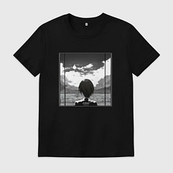 Футболка хлопковая мужская Иная манга, цвет: черный