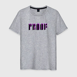 Футболка хлопковая мужская BTS Proof, цвет: меланж