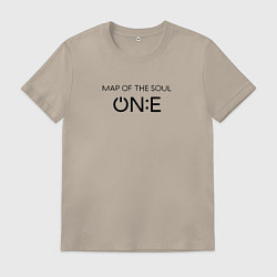 Футболка хлопковая мужская BTS One, цвет: миндальный