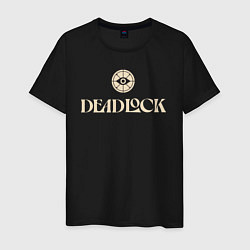 Футболка хлопковая мужская Deadlock logo, цвет: черный