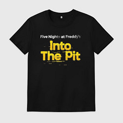 Футболка хлопковая мужская Five nights at Freddys into the pit, цвет: черный
