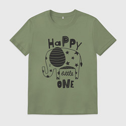 Футболка хлопковая мужская Счастливый малыш, цвет: авокадо